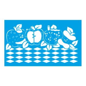 Stencil Litoarte reutilizable 21 x 34 cms ST-002 Manzanas