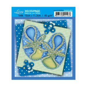 Lámina para decoupage autoadhesiva 10x10 Litoarte DAXG-003