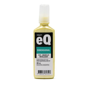 Pintura dimensional EQarte 40ml Amarillo Metalizado