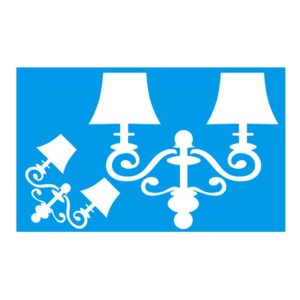 Stencil Litoarte reutilizable 21 x 34 cms ST-046 Lampara