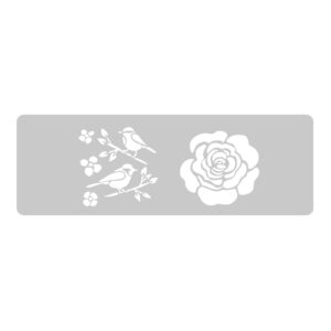 Stencil EQarte reutilizable 13,5 x 30cms 062 Pajarito Rosa
