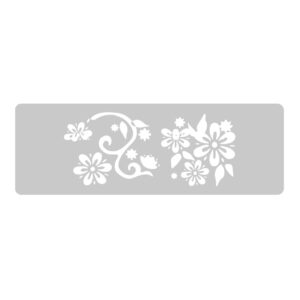 Stencil EQarte reutilizable 13,5 x 30cms 064 Flores