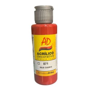Pintura decorativa Artistica Dibu 071 rojo cadmio 60ml