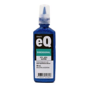Pintura dimensional EQarte 40ml Azul Glitter