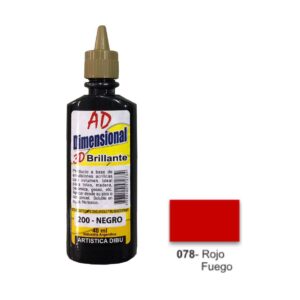 Pintura dimensional AD 40ml 078-rojo fuego