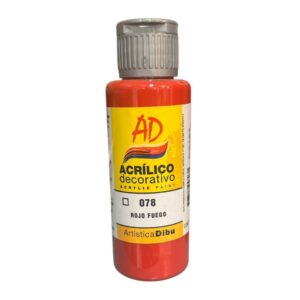 Pintura decorativa Artistica Dibu 078 rojo fuego 60ml