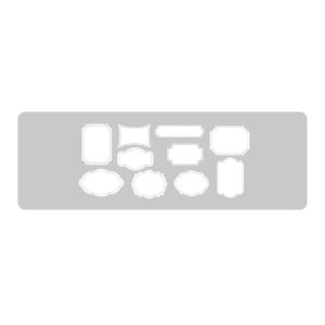 Stencil EQarte reutilizable 13,5 x 30cms 078 Etiquetas