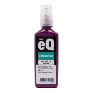 Pintura dimensional EQarte 40ml Violeta Glitter