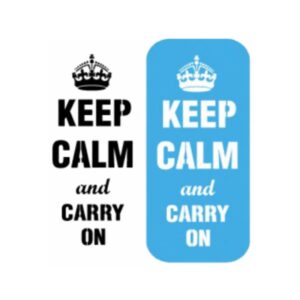 Stencil EQarte reutilizable 13,5 x 30cms 088 Keep Calm and Carry on