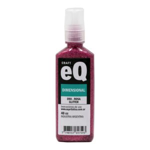 Pintura dimensional EQarte 40ml Rosa Glitter