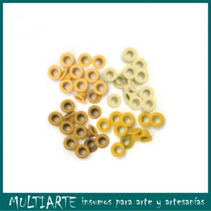 Ojalillos de aluminio 3/16 (0.5cms) 60 unidades We R Amarillo 41575-6