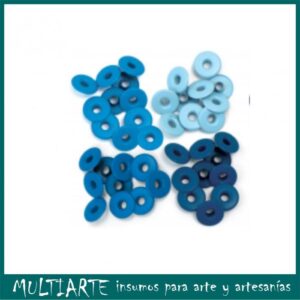 Ojalillos de aluminio 3/16 (0.5cms) 40 unidades We R Azul 41590-9