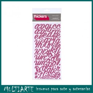 Letras dimensionales adhesivas Rosa 53079