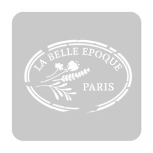 Stencil EQarte reutilizable 30 x 30cms 1008 La Belle Epoque