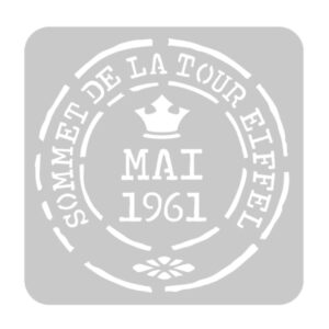 Stencil EQarte reutilizable 30 x 30cms 1022 La Tour Eiffel