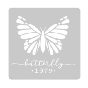 Stencil EQarte reutilizable 30 x 30cms 1038 Mariposa