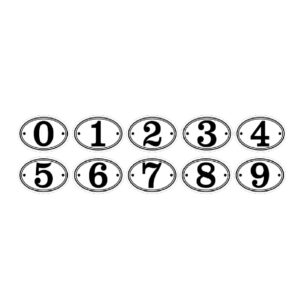 Sello bajo relieve 5x7cms Set de Numeros 1044