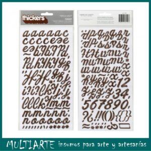 Letras dimensionales adhesivas Chestnut 53159