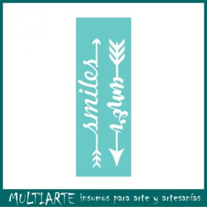 Stencil Proyectarte 07.5 x 20 cms Flechas Amor - Smiles CS402