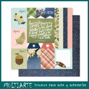 Papel para scrapbook doble faz One Canoe Two 320662