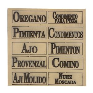 Sello bajo relieve 15x15cms Palabras 1152