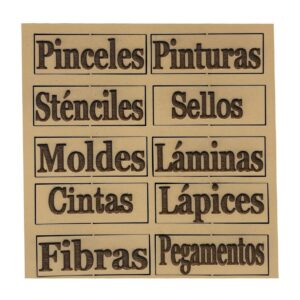 Sello bajo relieve 15x15cms Palabras 1154