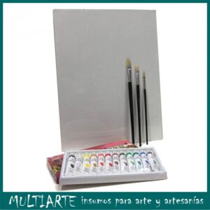 Set artistico Oleos con tabla entelada SET002