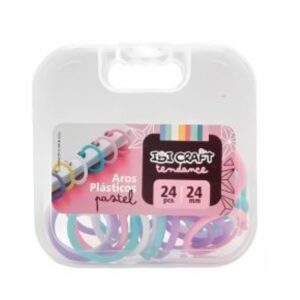 Set de argollas para encuadernado plasticas 24 unidades Ibi Craft
