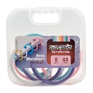 Set de argollas para encuadernado metalicas 8 unidades Ibi Craft