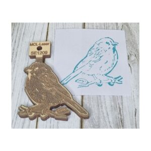 Sello 8x8cms Pajarito Gorrion 1209