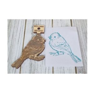 Sello 8x8cms Pajarito Gorrion 1210
