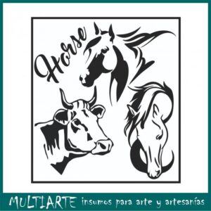 Adhesivos decorativos Caballo - color BLANCO