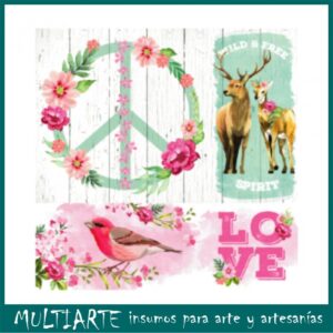 Lámina para decoupage 31,5cms x 31,5cms 16-1602