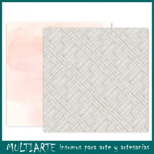Papel para scrapbook doble faz Pink Paislee - Indigo and Ivy 310804