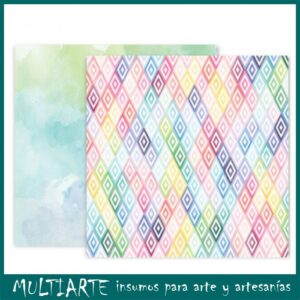 Papel para scrapbook doble faz Pink Paislee - Bloom Street 310954