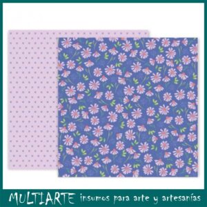 Papel para scrapbook doble faz Pink Paislee - Bloom Street 310959