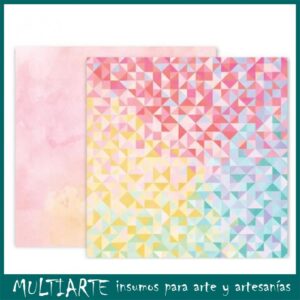 Papel para scrapbook doble faz Pink Paislee - Bloom Street 310966