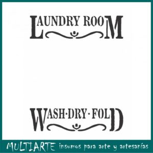 Stencil Multiarte 21.5 x 35cms 032 Laundry