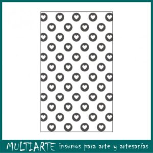 Placa de Embossing - Corazones