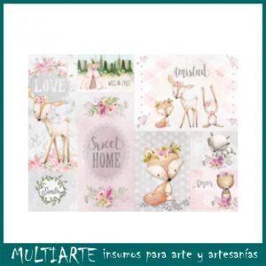 Lámina para decoupage 46,5cms x 63,5cms 5001