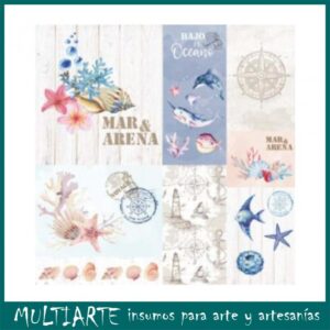 Lámina para decoupage 31,5cms x 31,5cms 09-915