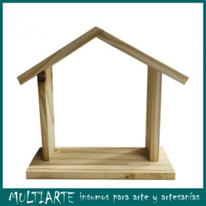 Casita porta Pesebre en madera