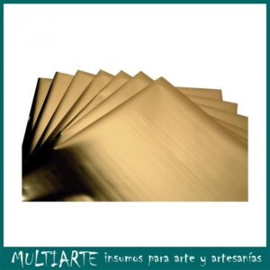 Papel Foil 10 hojas de 15x15cms Sizzix Dorado 664566