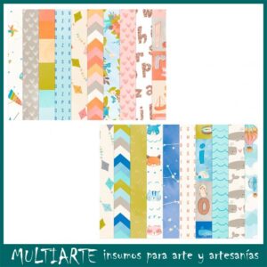 Colección de papel para scrapbook doble faz Pink Paislee - Little Adventurer