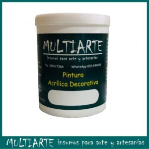 Pintura acrílica al agua Blanco 4 litros Multiarte