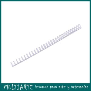 Espiral de plastico para encuadernar A4 Blanco
