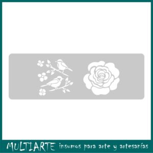 Stencil EQarte reutilizable 13,5 x 30cms 062