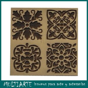 Sello bajo relieve 10x10cms Mayolica 825