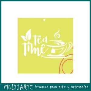 Stencil 15 x 15cms MCL - 4646 Tea Time