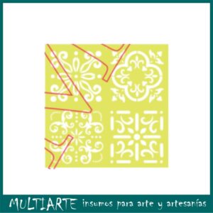 Stencil 15 x 15cms MCL -  631 Mayolicas